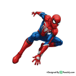 Homem aranha png con pose dinámica, fondo
