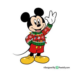 Mickeys érase una navidad png imágenes doradas