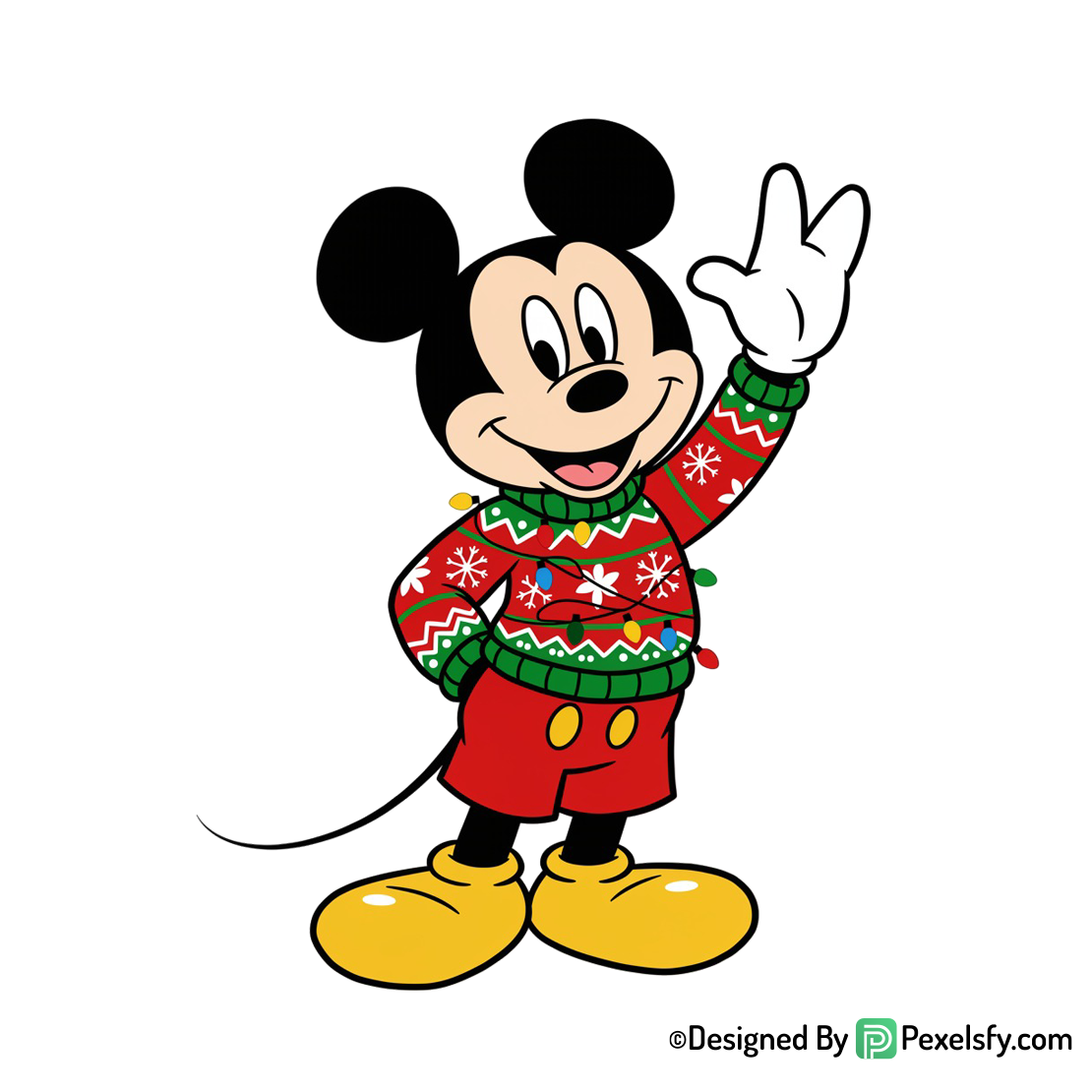 Mickeys érase una navidad png imágenes doradas