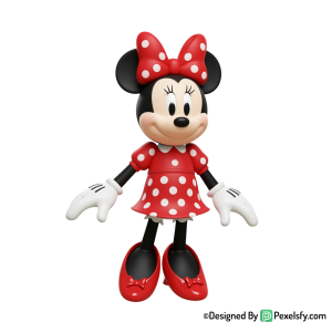 Minnie rosa, png en pose sonriente, fondo