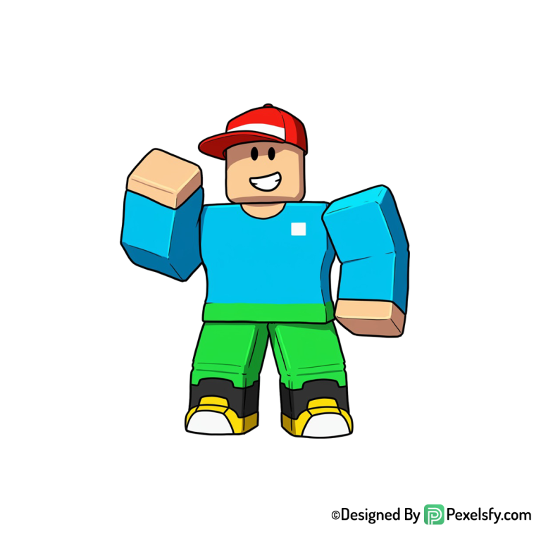 Roblox png image con estilo animado, fondo
