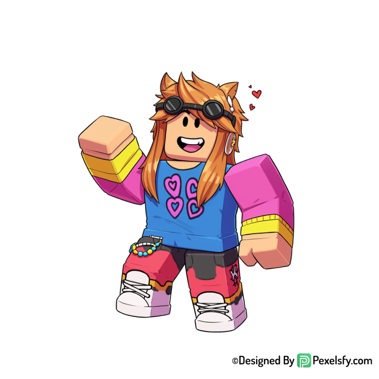 Roblox png image en pose dinámica, fondo