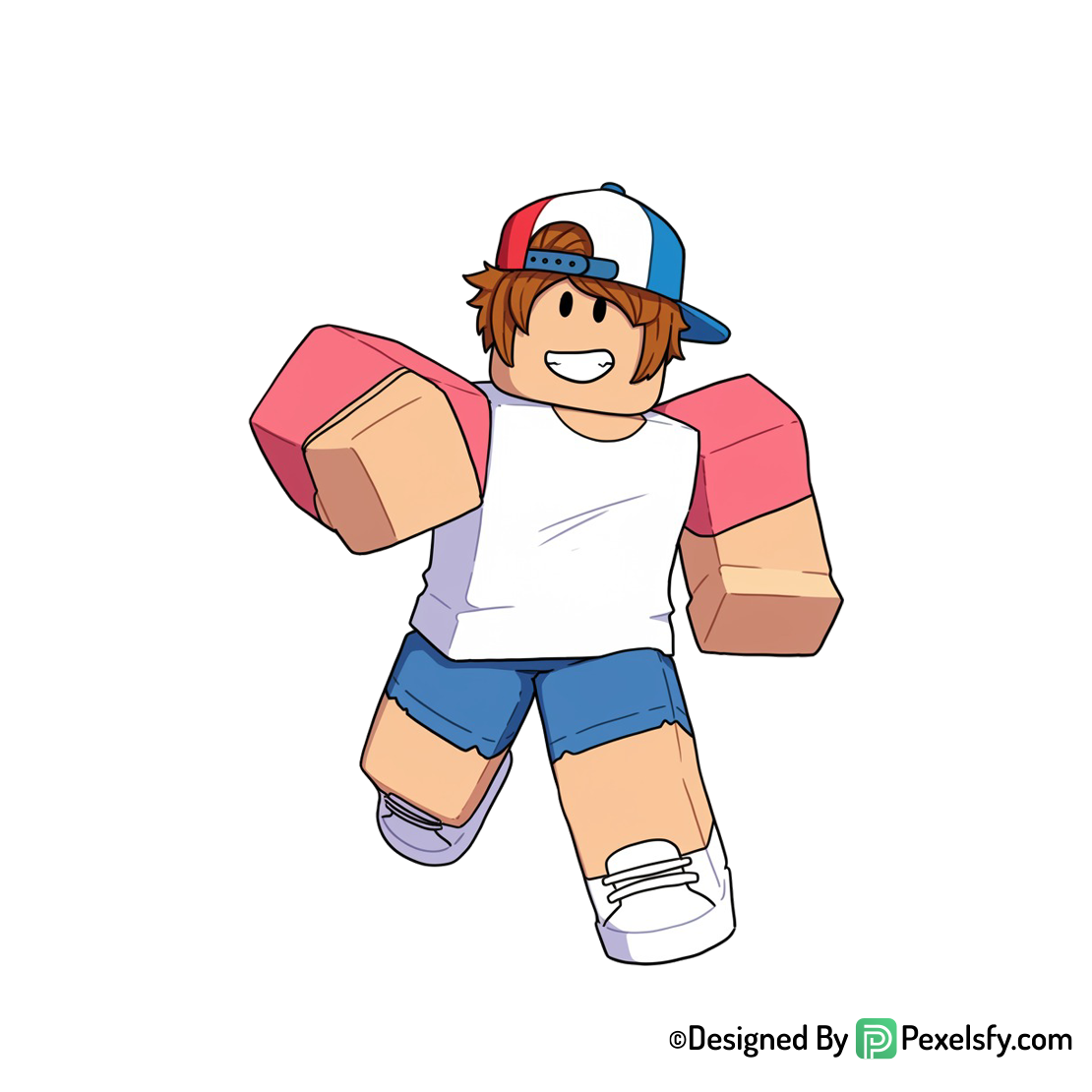Roblox png image con fondo azul, fondo
