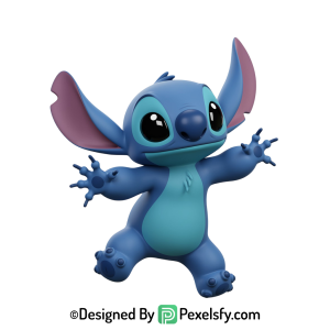 Stitch png imágenes con expresión divertida, fondo