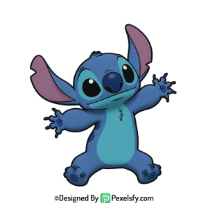Stitch png imágenes con gesto simpático, fondo