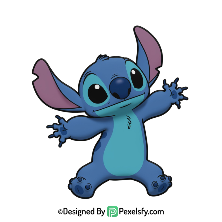 Stitch png imágenes con gesto simpático, fondo