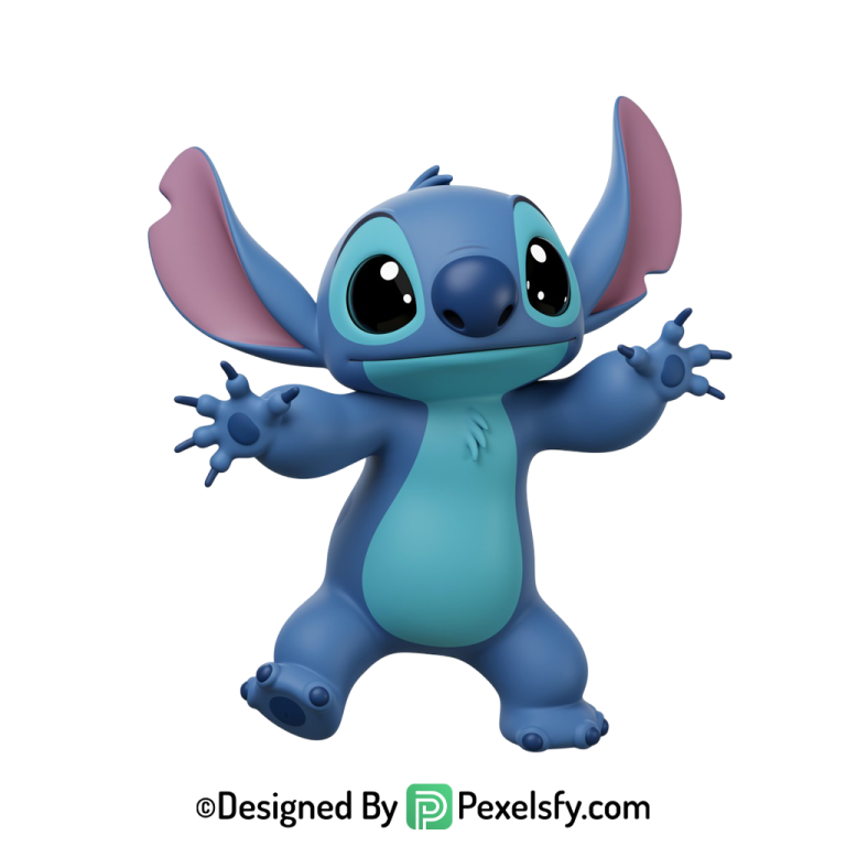 Stitch png imágenes con colores vibrantes, fondo