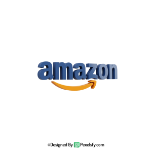 3D Amazon Logo PNG on White,transparent background