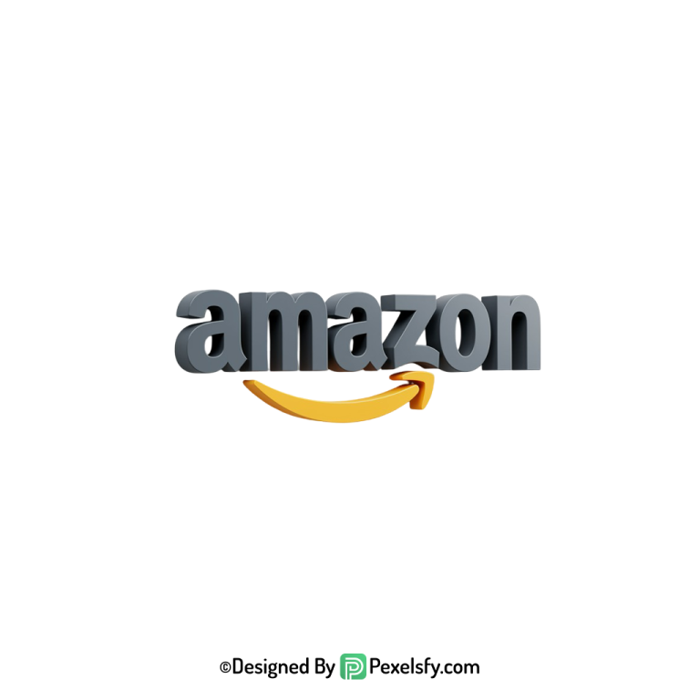 3D Amazon Logo PNG Graphic Asset,transparent background