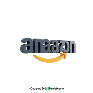 3D Amazon Logo PNG with Shadow,transparent background