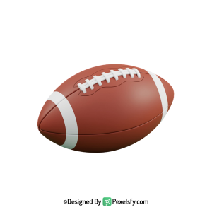 American Football PNG Realistic Art, transparent background