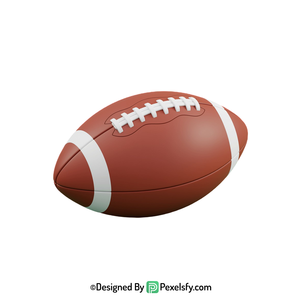American Football PNG Realistic Art, transparent background