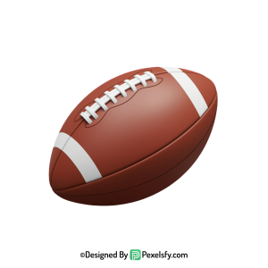 American Football PNG for Stickers, transparent background