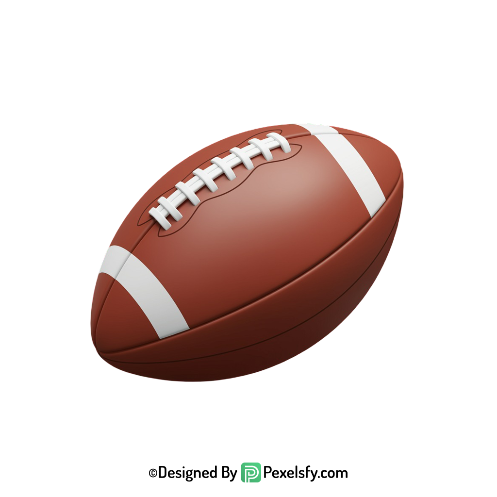 American Football PNG for Stickers, transparent background