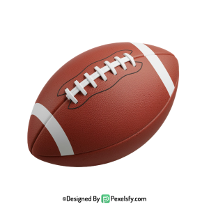 American Football PNG with Texture, transparent background