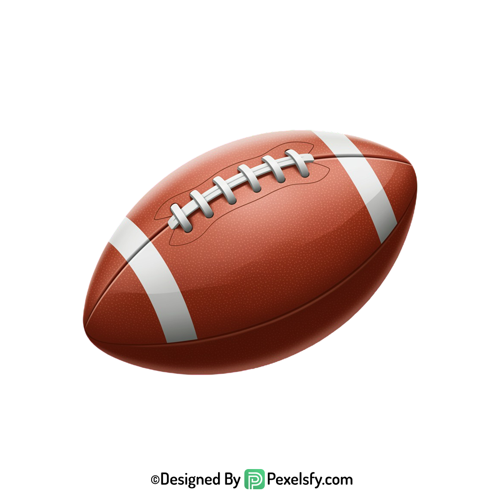 American Football PNG for Print, transparent background