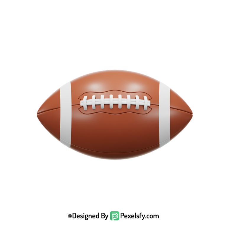 American Football PNG with Highlights, transparent background