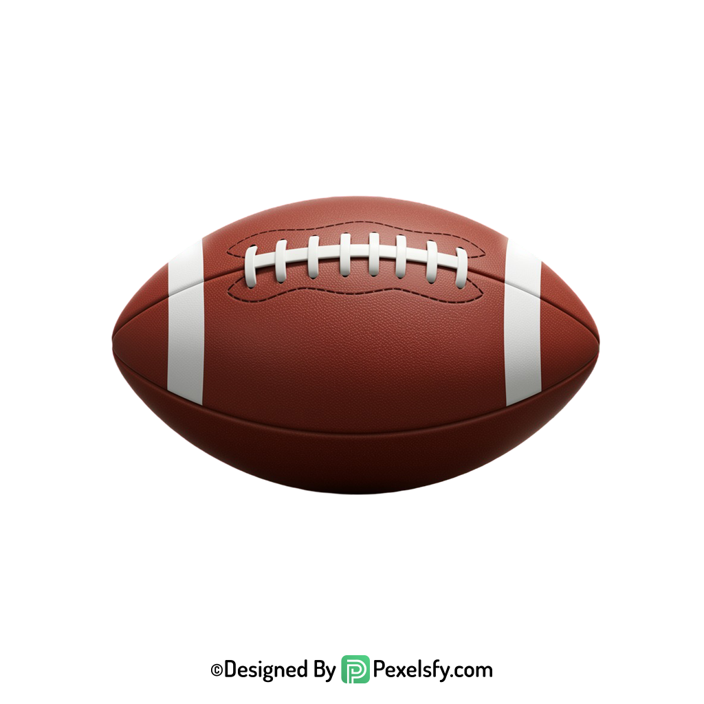 American Football PNG for Invitations, transparent background