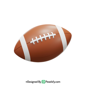 American Football PNG for Presentations, transparent background