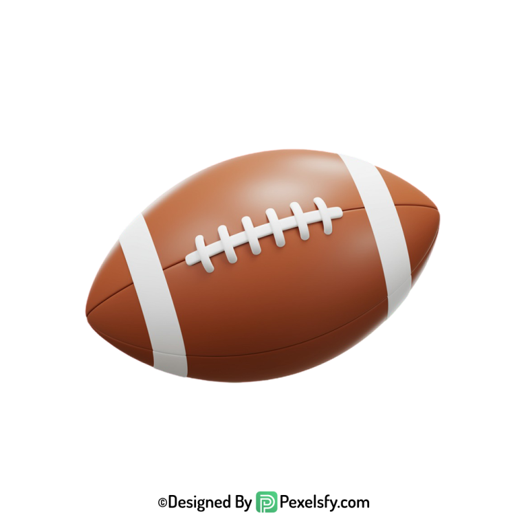 American Football PNG for Presentations, transparent background