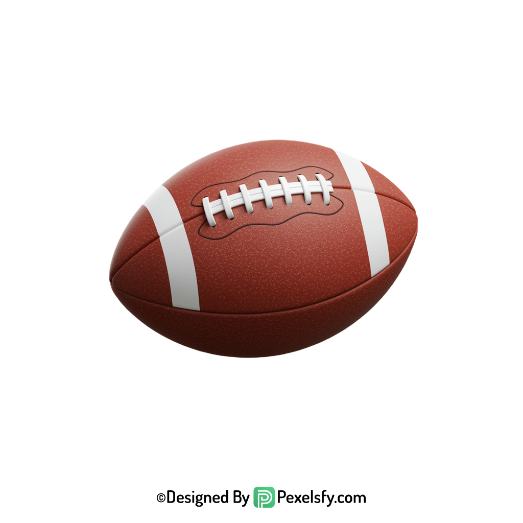 American Football PNG Isolated Image, transparent background