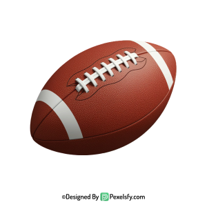American Football PNG with Shadow, transparent background