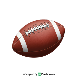 American Football PNG for Posters, transparent background