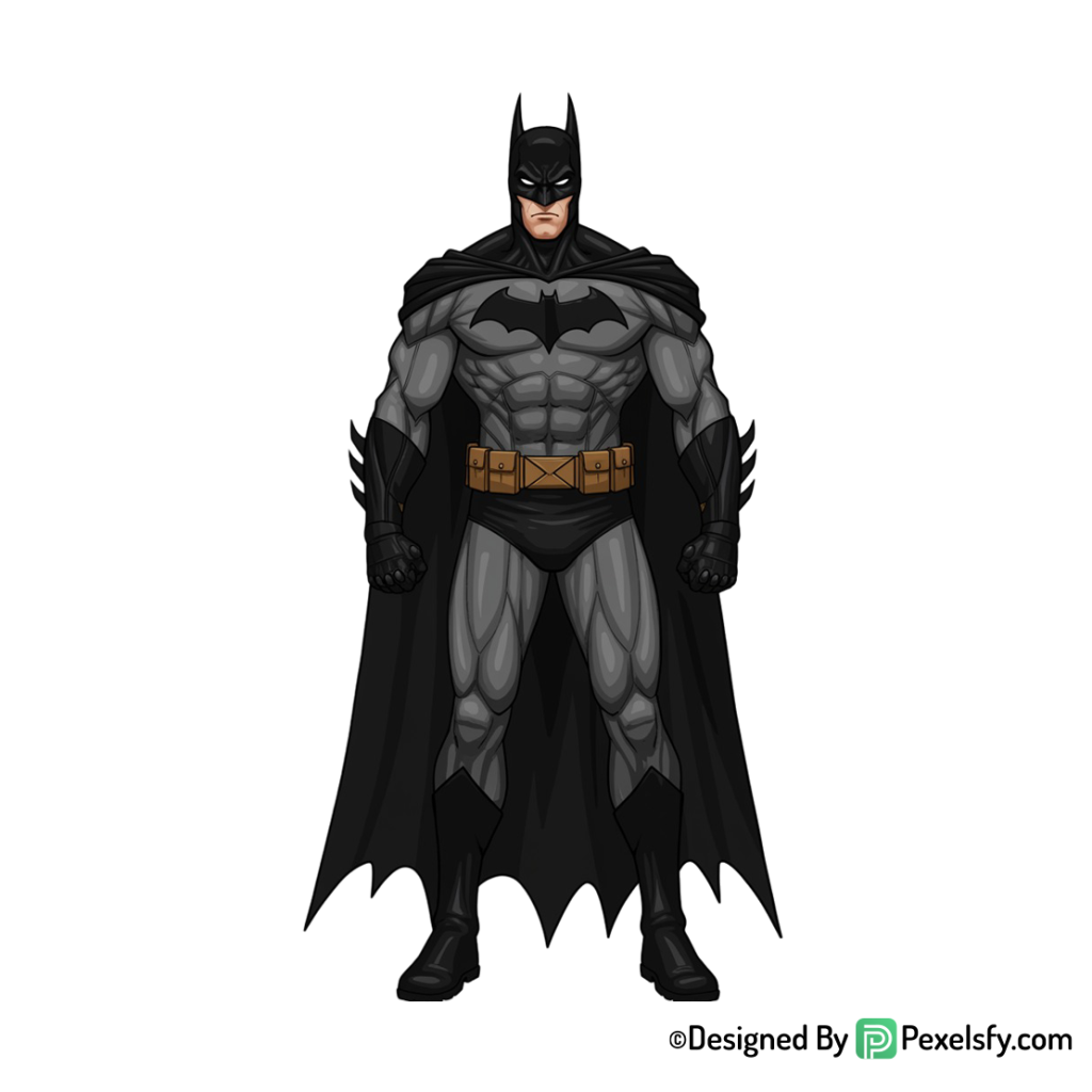 Batman PNG Image Cartoon Style, transparent background