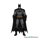 Batman PNG Image Cartoon Style, transparent background