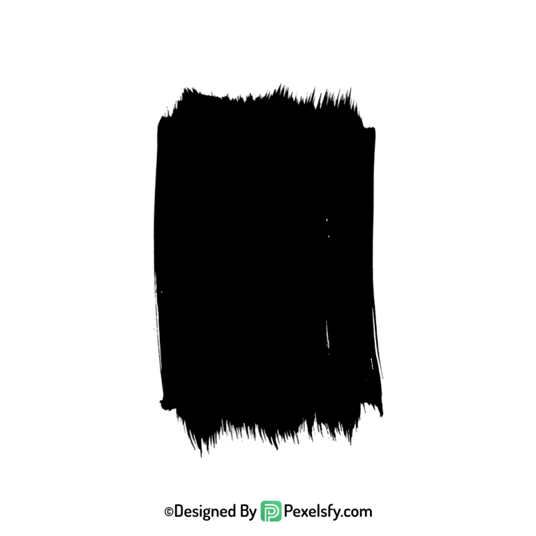 black paint brush png isolated image, transparent