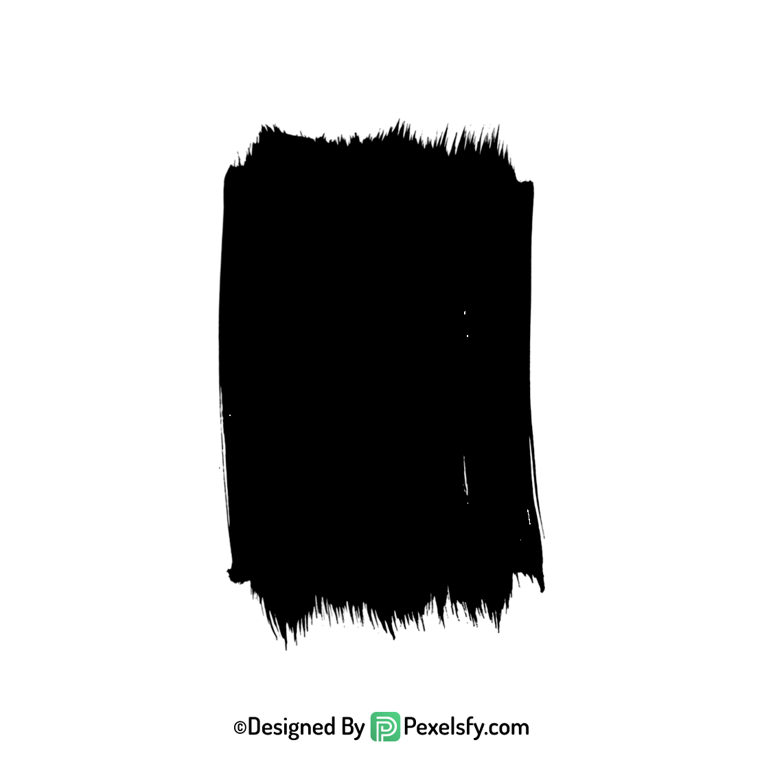 black paint brush png isolated image, transparent