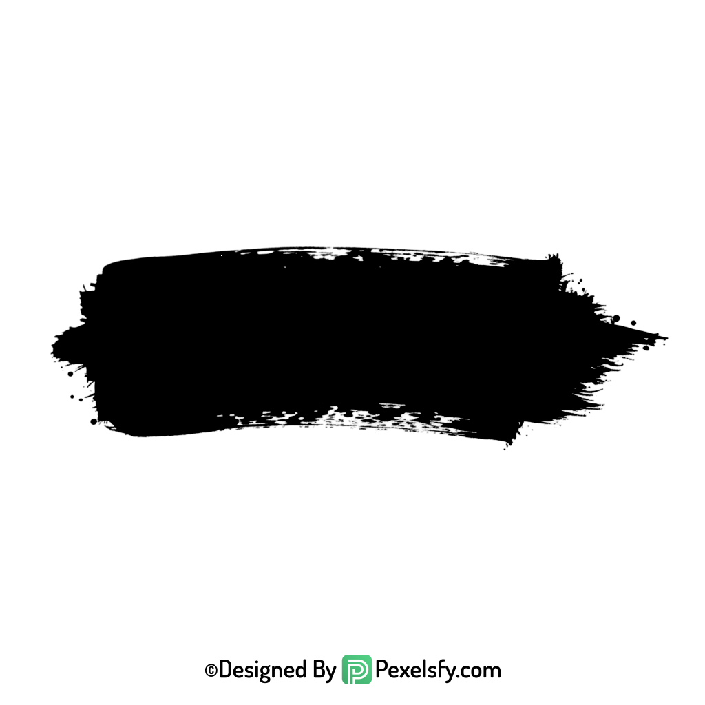 black paint brush png vector clipart, transparent