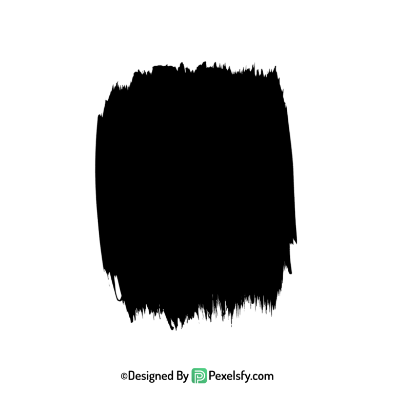black paint brush png ink style, transparent