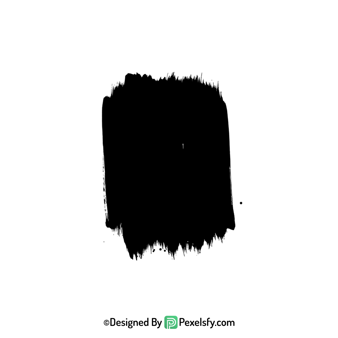 black paint brush png creative design, transparent