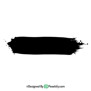black paint brush png minimal look, transparent