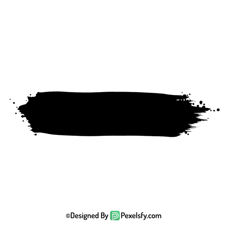 black paint brush png minimal look, transparent