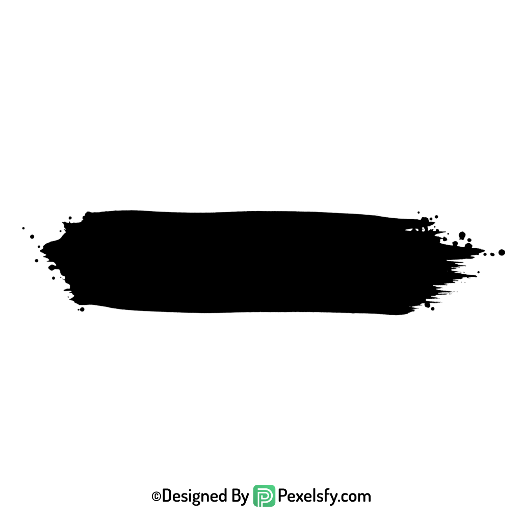 black paint brush png minimal look, transparent