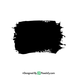 black paint brush png wide stroke, transparent