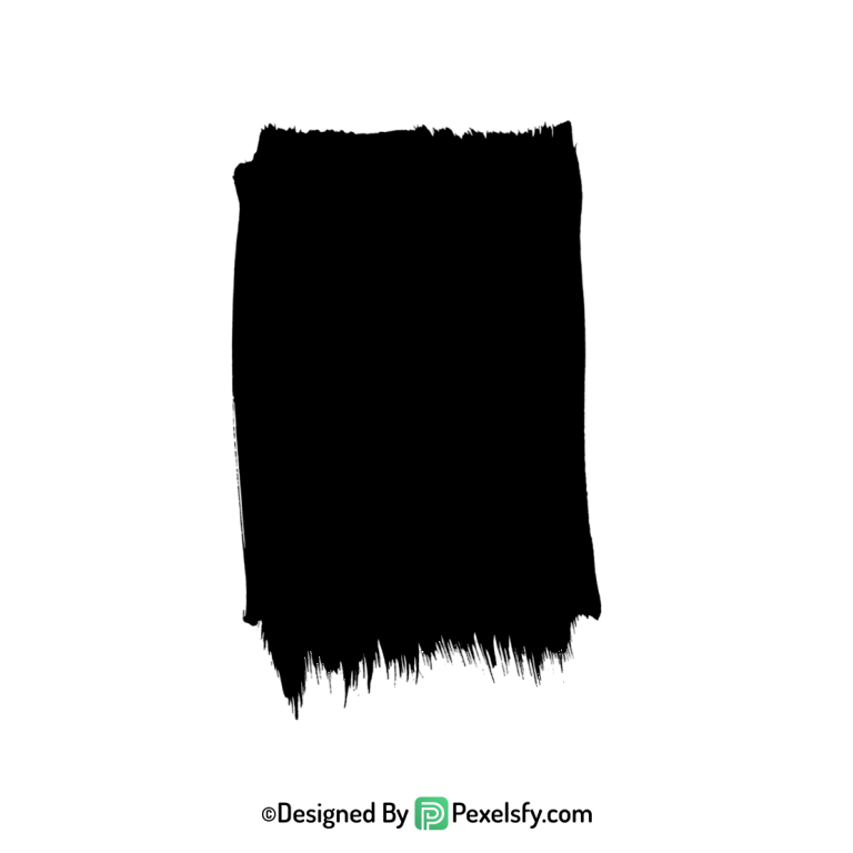 black paint brush png bold design, transparent