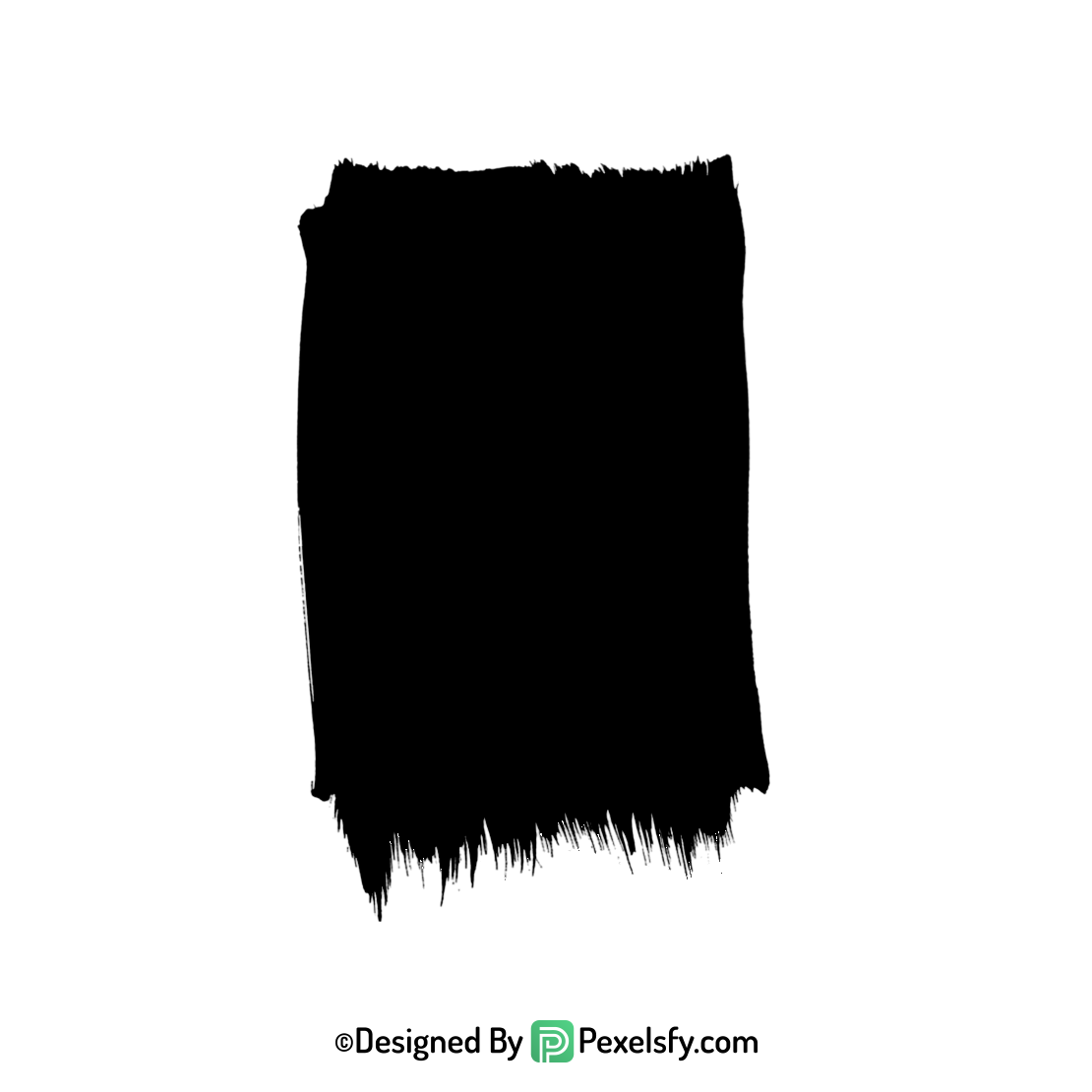 black paint brush png bold design, transparent