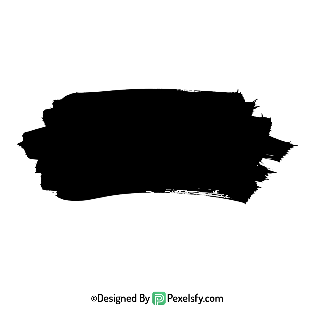 black paint brush png wet texture, transparent