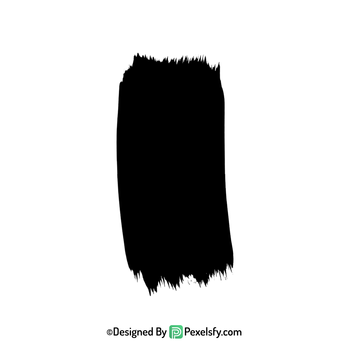 black paint brush png thick stroke, transparent