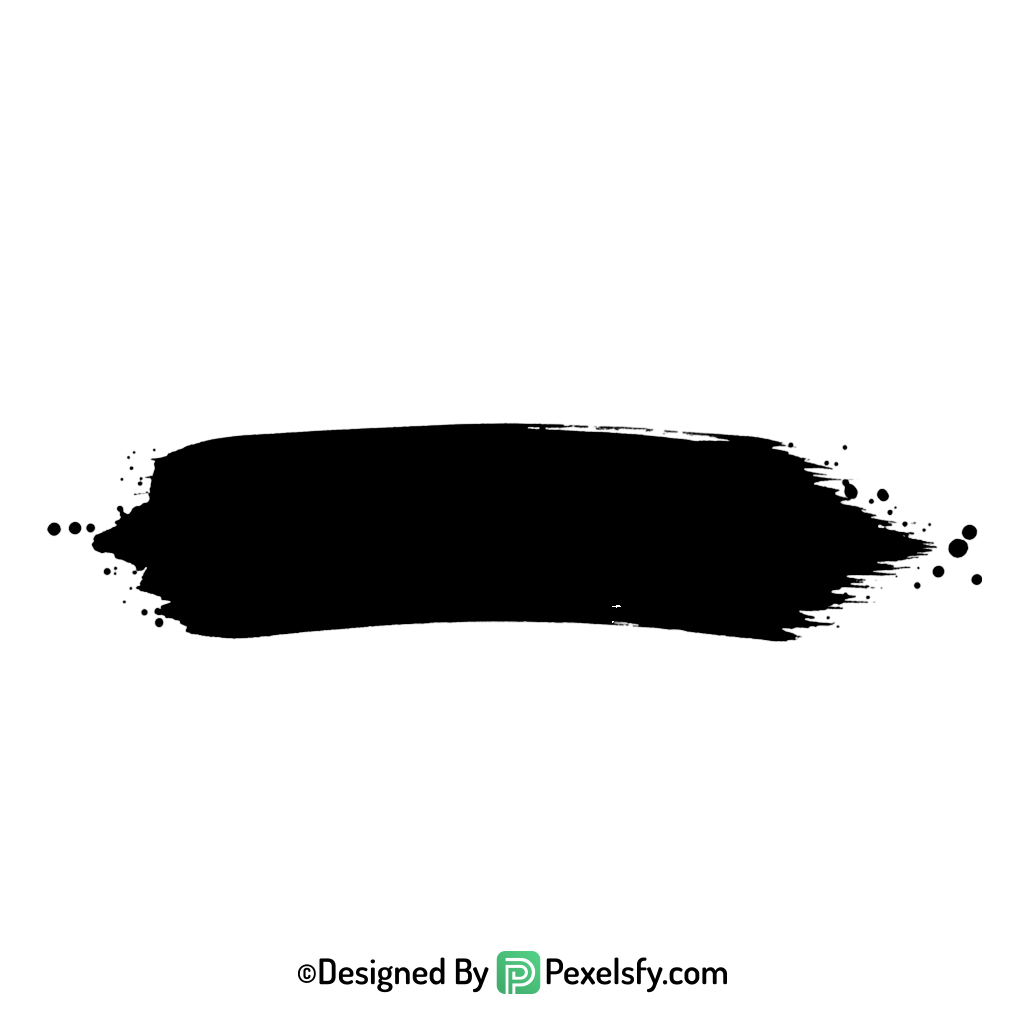 black paint brush png ink drawing, transparent