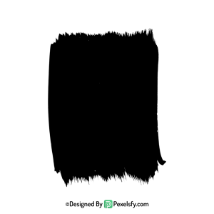 black paint brush png hand painted, transparent