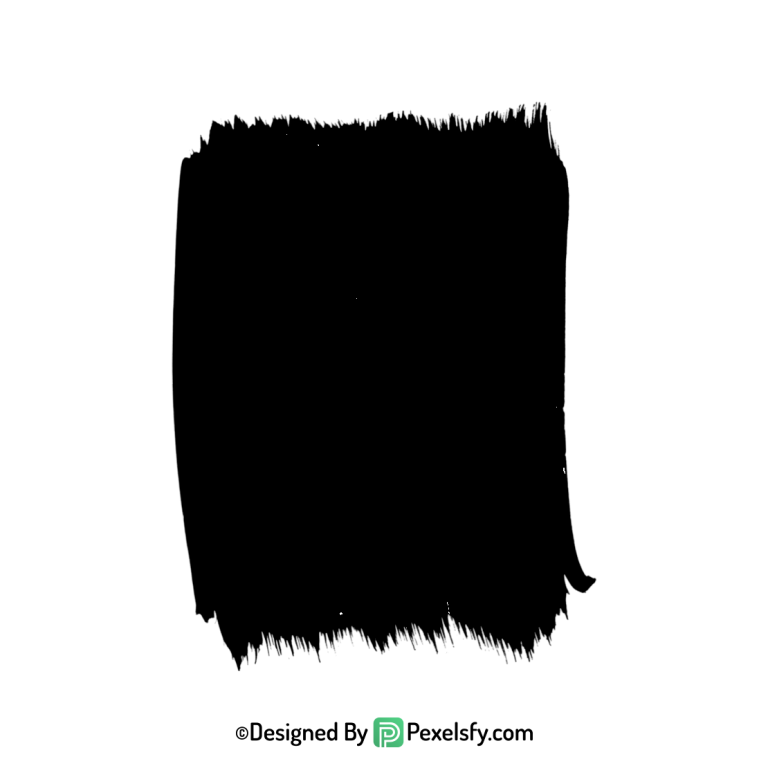 black paint brush png hand painted, transparent