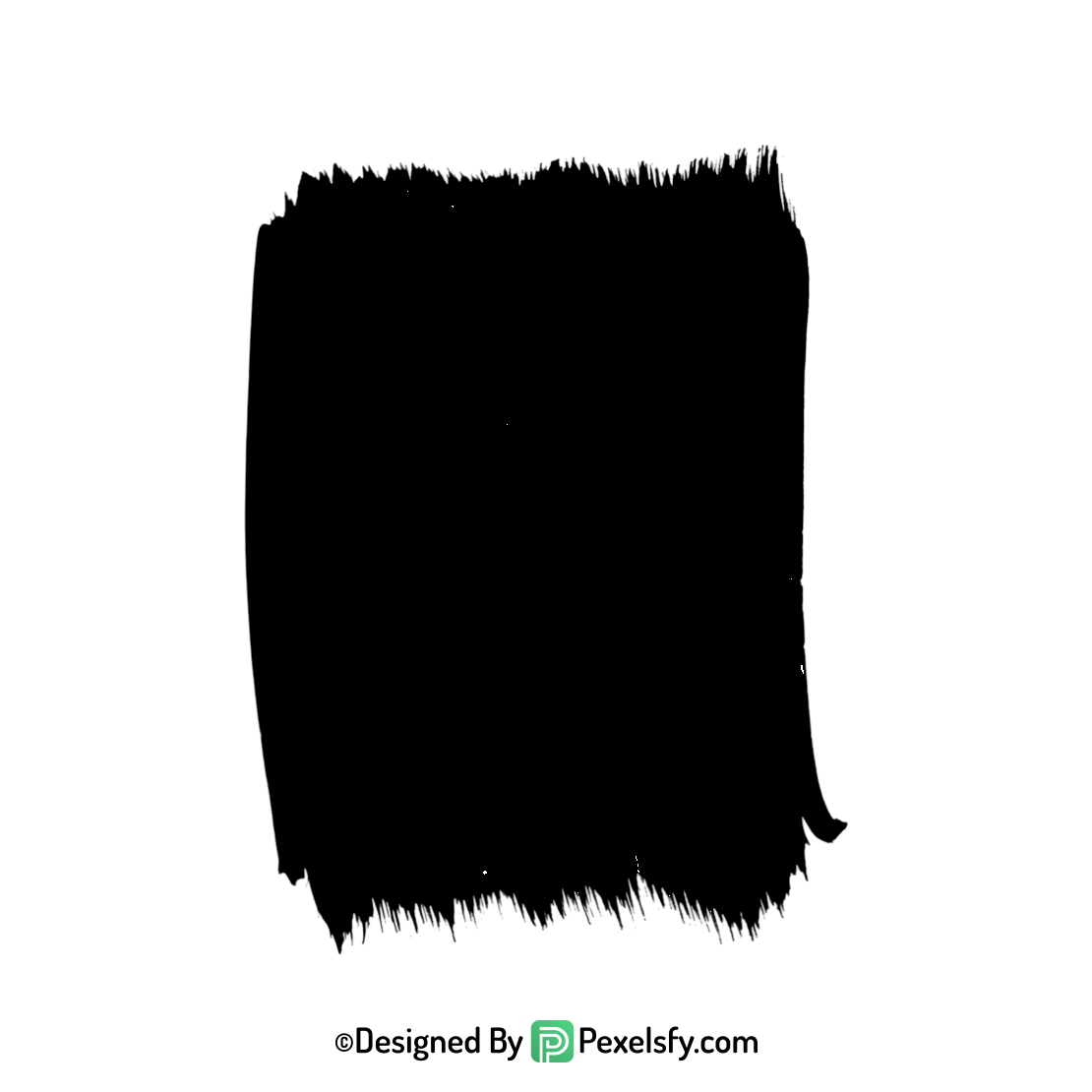 black paint brush png hand painted, transparent