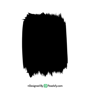 black paint brush png expressive art, transparent