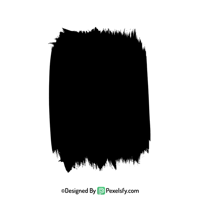 black paint brush png expressive art, transparent