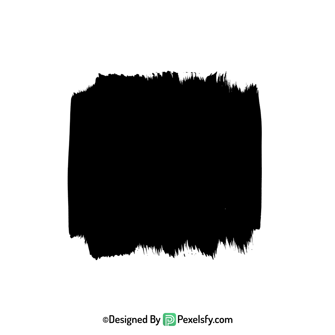 black paint brush png rough stroke, transparent