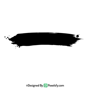 black paint brush png edgy finish, transparent